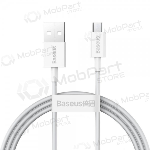 USB kabelis Baseus Superior microUSB 2A 2.0m (balts) CAMYS-A02