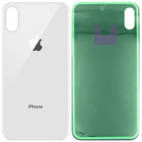 Apple iPhone XS Max aizmugurējais baterijas vāciņš sudraba (balts) (bigger hole for camera)