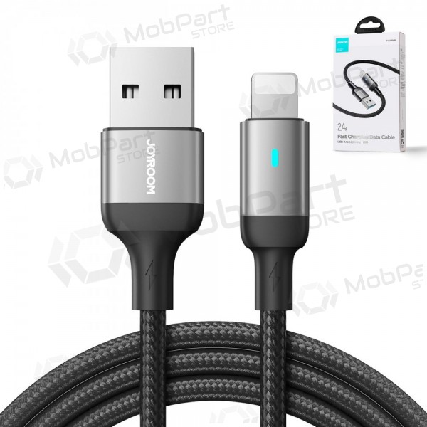 USB kabelis Joyroom S-UL012A10 USB to Lightning 2.4A 1.2m melns