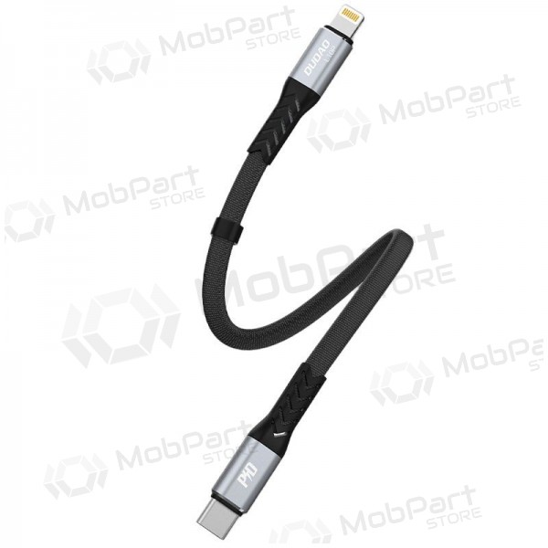 Lightning kabelis Dudao L10P USB-C uz Lightning 0.23 m 20 W melns