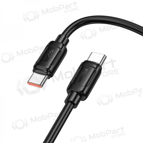 USB-C kabelis Hoco X115 USB-C uz USB-C 1 m 240 W melns