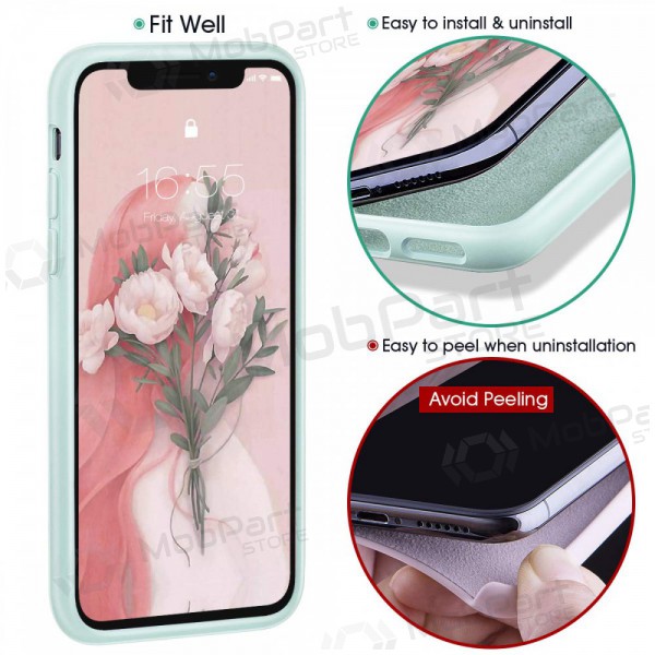 Apple iPhone 13 Pro maciņš - Liquid Silicone 1.5mm (piparmētru)