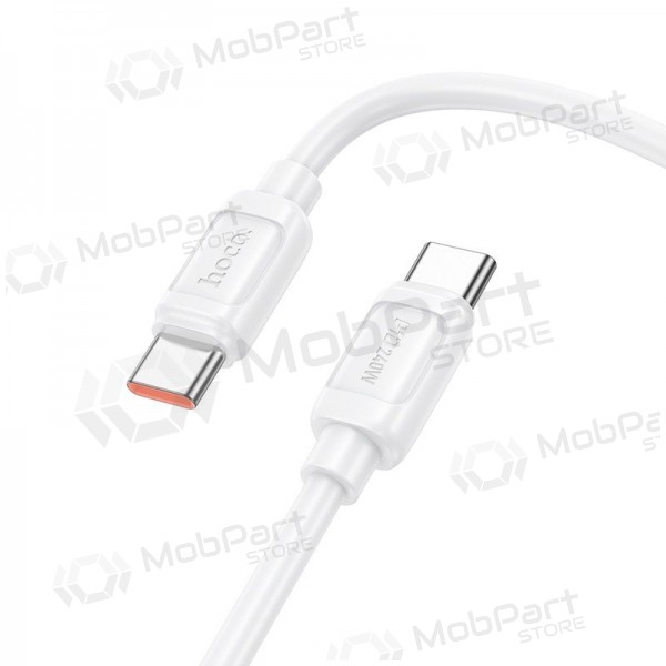 USB-C kabelis Hoco X115 USB-C uz USB-C 1 m 240 W balts