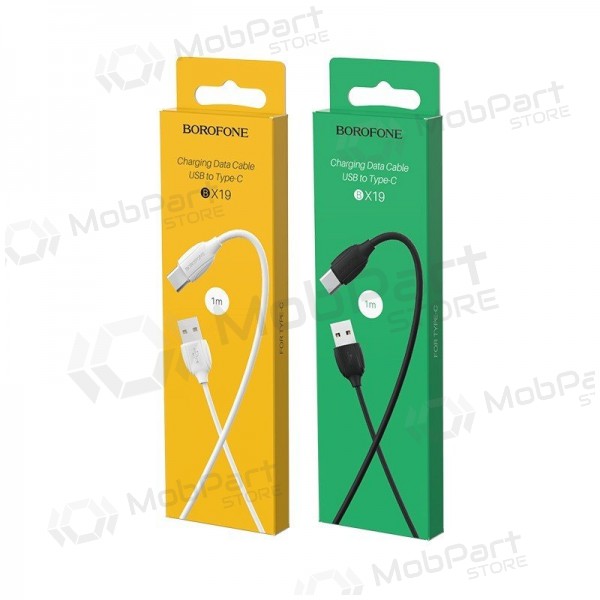 USB kabelis Borofone BX19 USB-A to USB-C 1.0m balts