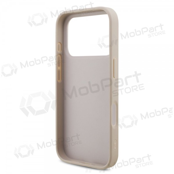 Apple iPhone 17 Pro maciņš - Guess PU 4G Metal Logo (rozā)