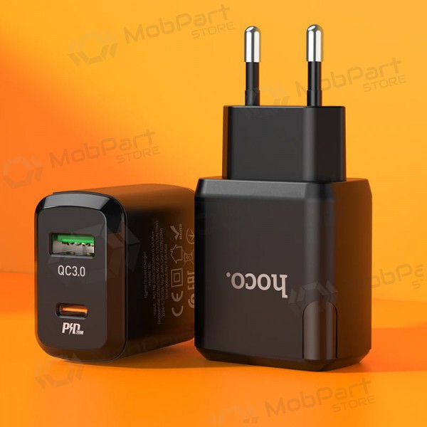 Lādētājs Hoco N5 USB Quick Charge 3.0 + PD 20W (3.1A) (melns)