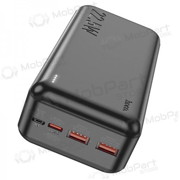 Ārējā baterija Power Bank Hoco J101B PD 20W+Quick Charge 3.0 22.5W 30000mAh melns