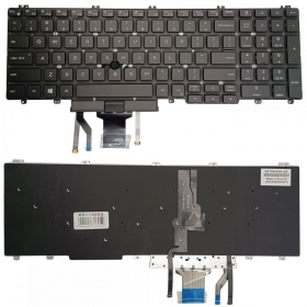 Klaviatūra DELL Latitude 5500,ar pašvietimu un „trackpoint“