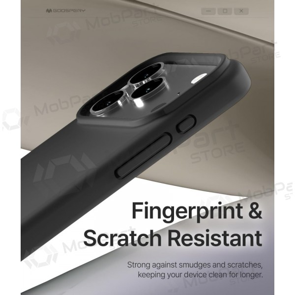 Apple iPhone 17 Pro Max, 18 Pro Max maciņš Mercury - Pure Magsafe Silicon Case (melns)
