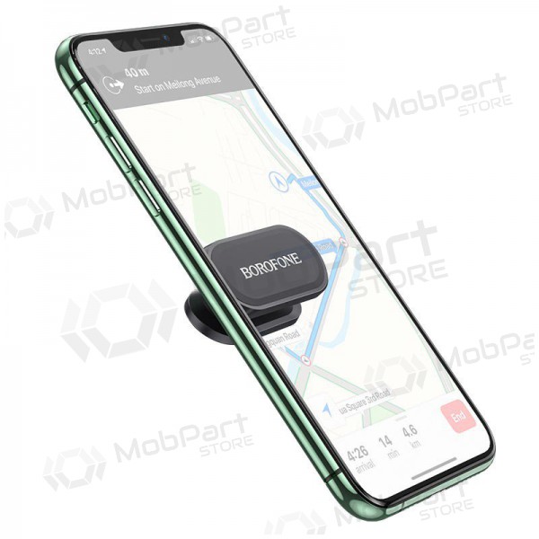 Automobilinis Universāls telefono laikiklis Borofone BH29 klijuojamas ant panelės, magnetinis, melns