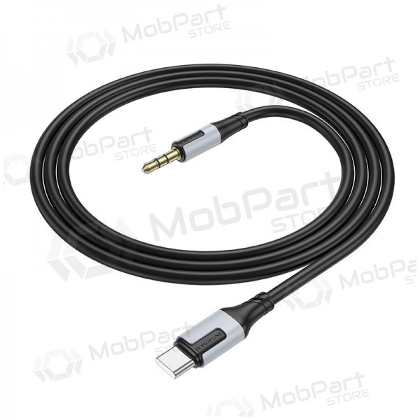 Audio kabelis Borofone BL19 USB-C to 3,5mm melns