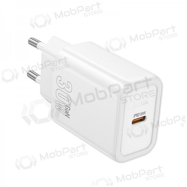 Tālruņa lādētājs Hoco N62 30 W GaN USB-C balts