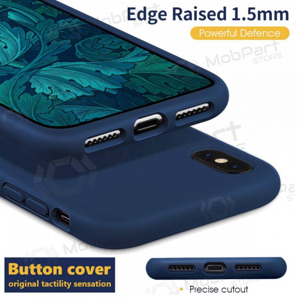 Apple iPhone 13 Pro Max maciņš - Liquid Silicone 1.5mm (tumši zils)