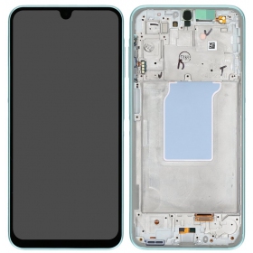 Ekranas Samsung A266 A26 5G su lietimui jautriu stikliuku un rėmeliu Mint oriģināls (service pack)