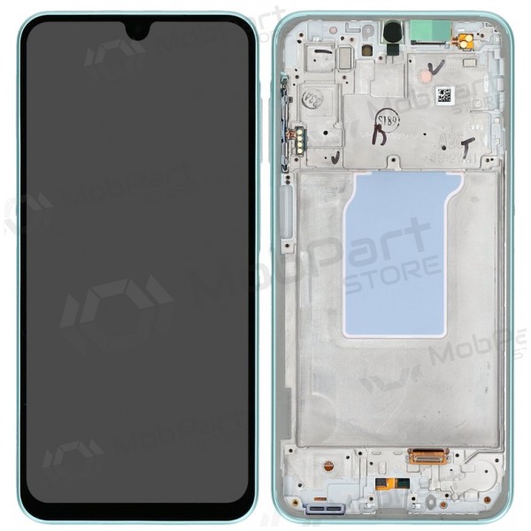 Ekranas Samsung A266 A26 5G su lietimui jautriu stikliuku un rėmeliu Mint oriģināls (service pack)