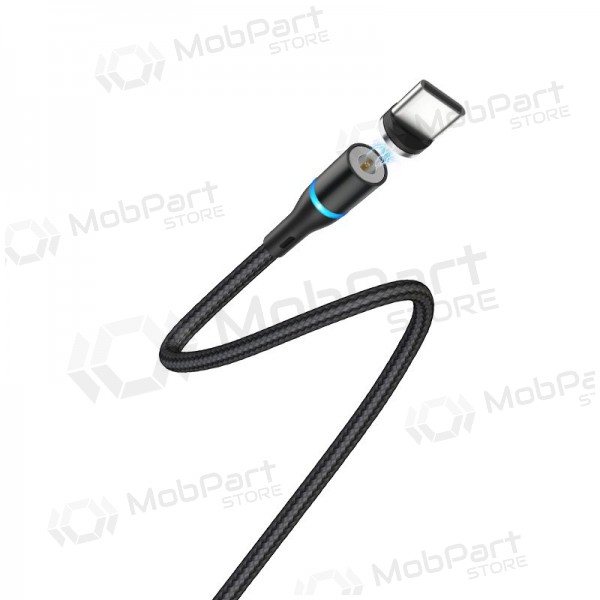 USB kabelis Borofone BU16 Skill Magnetic Type-C 1.0m (melns)