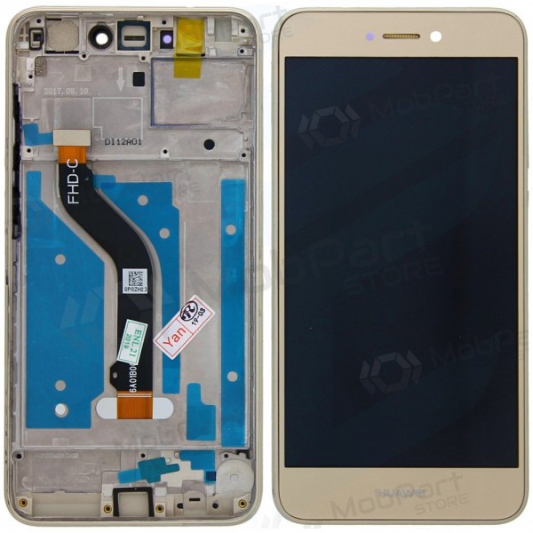 Huawei P8 Lite (2017) / P9 Lite (2017) / Honor 8 Lite ekrāns (zelta) (ar rāmīti)