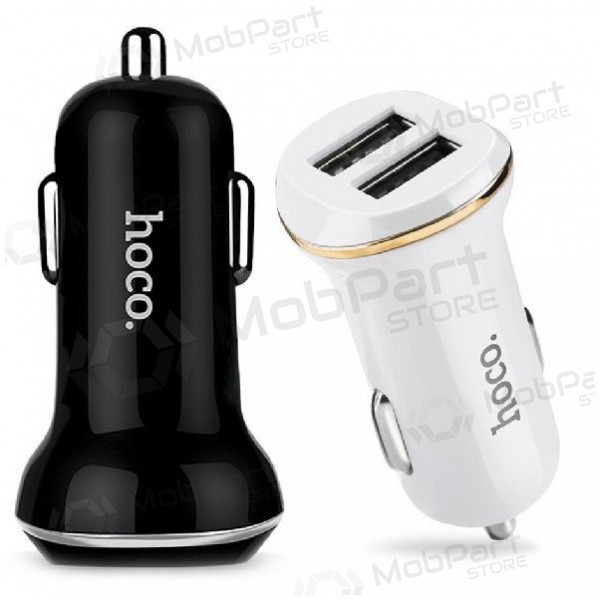 Auto lādētājs HOCO Z1 Dual USB (5V 2.1A) (balts)
