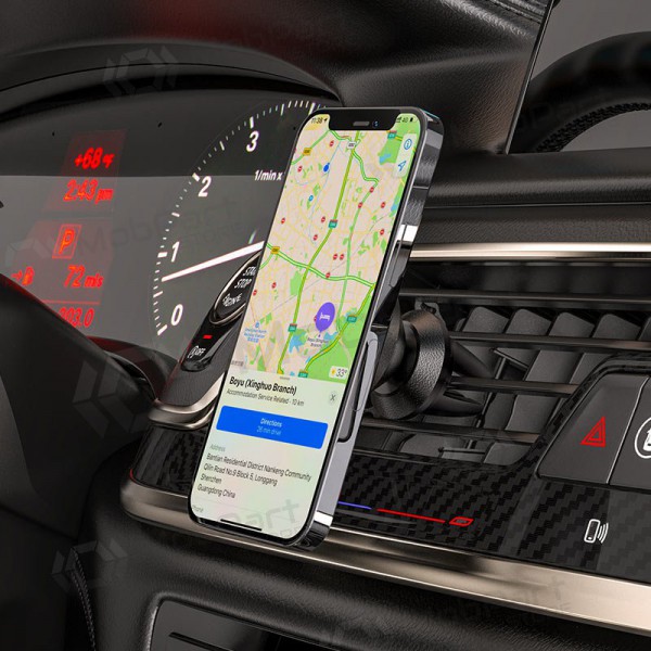Automobilinis Universāls telefono laikiklis Hoco CA81 tvirtinamas į ventiliacijos groteles, magnetinis, melns