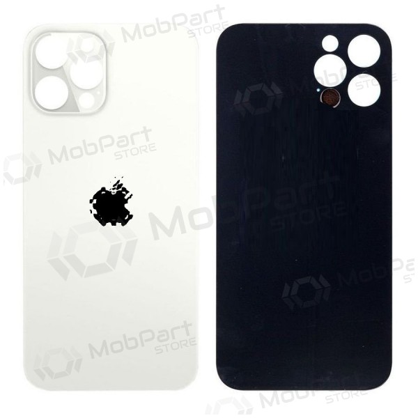 Apple iPhone 12 Pro Max aizmugurējais baterijas vāciņš (sudraba) (bigger hole for camera) Apple iPhone 12 Pro Max aizmugurējais baterijas vāciņš (sudraba) (bigger hole for camera)