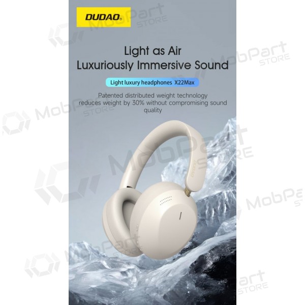 Bezvadu austiņas ar mikrofonu Dudao X22Max Bluetooth USB-C baltas