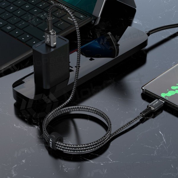 USB kabelis Acefast C1-04 USB-A to USB-C 1.2m melns
