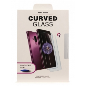 LCD apsauginis stikliukas Nano Optics 5D UV Glue Samsung S928 S24 Ultra lenktas caurspīdīgs