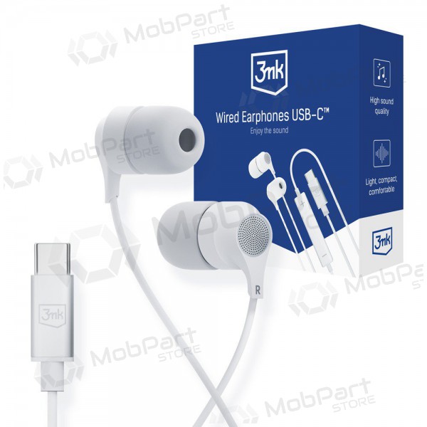 Austiņas 3mk Wired Earphones USB-C Austiņas 3mk Wired Earphones USB-C