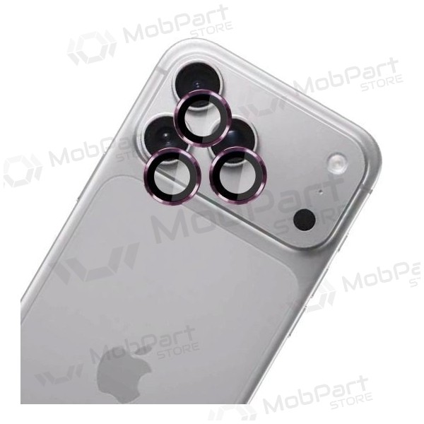 Apple iPhone 18 Pro, 18 Pro Max aizsargājošs rūdīts stikls kamerai - 3MK Lens Pro (ķiršu)