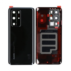 Huawei P40 Pro aizmugurējais baterijas vāciņš (melns) (lietots grade C, oriģināls)