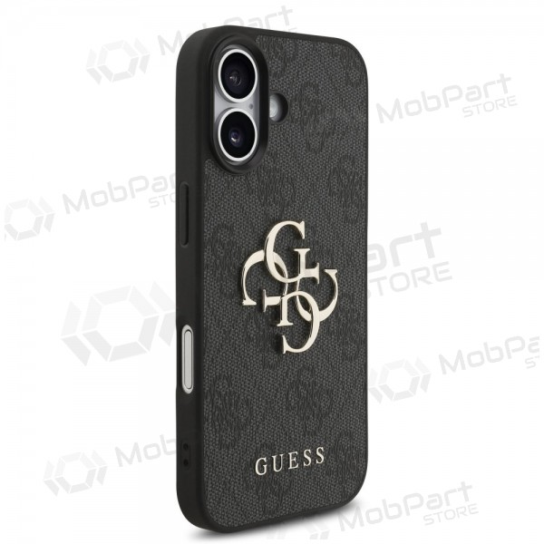 Apple iPhone 17 maciņš - Guess PU 4G Metal Logo Strap (melns)