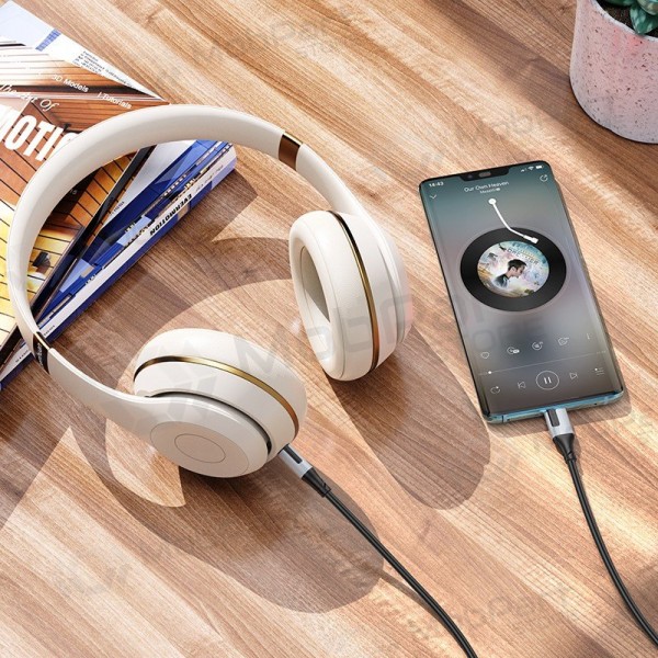 Audio kabelis Borofone BL19 USB-C to 3,5mm melns