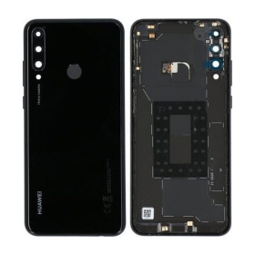 Huawei Y6p 2020 aizmugurējais baterijas vāciņš (Midnight Black) (lietots grade C, oriģināls)