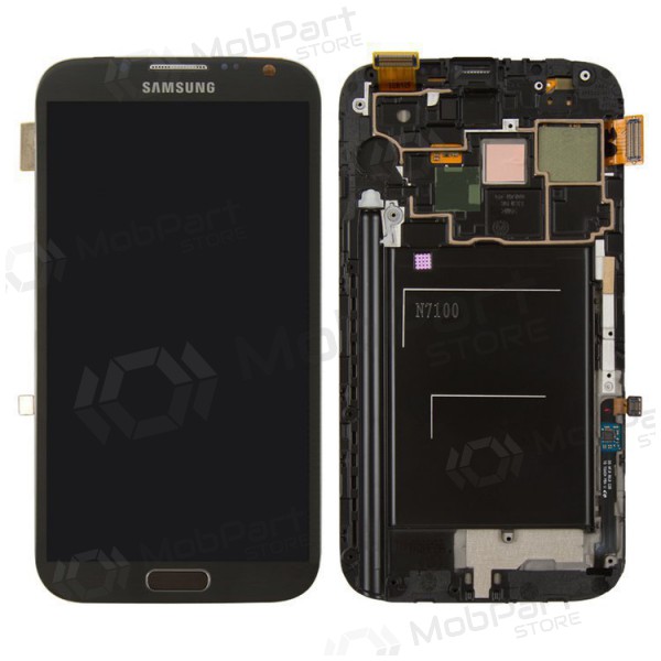 Samsung Galaxy Note 2 ekrāns (melns) (ar rāmīti) (oriģināls) Samsung Galaxy Note 2 ekrāns (melns) (ar rāmīti) (oriģināls)