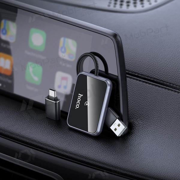 CarPlay adapteris Hoco HU1 bezvadu melns