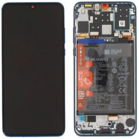Huawei P30 Lite New Edition 2020 (02353FQE/02353DQS) ekrāns (zils) (ar rāmīti un baterija) (service pack) (oriģināls)