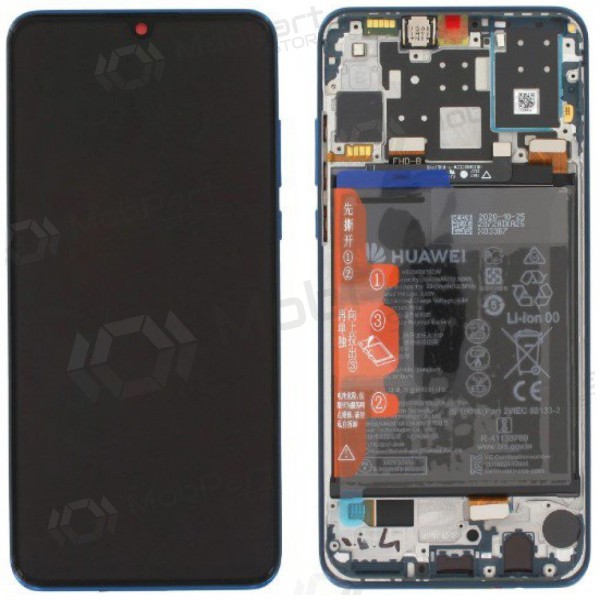 Huawei P30 Lite New Edition 2020 (02353FQE/02353DQS) ekrāns (zils) (ar rāmi un akumulatoru) (service pack) (oriģināls)