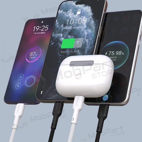 USB-C kabelis Dudao L9C USB-C uz USB-C 2 m 65 W melns