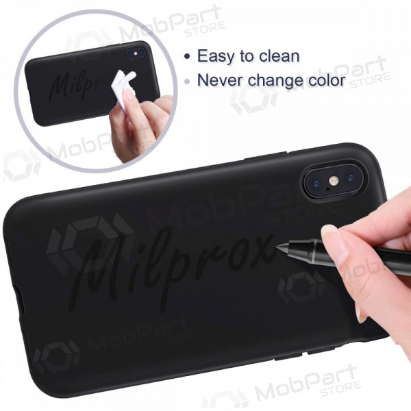Apple iPhone 12 mini maciņš - Liquid Silicone 1.5mm (melns)