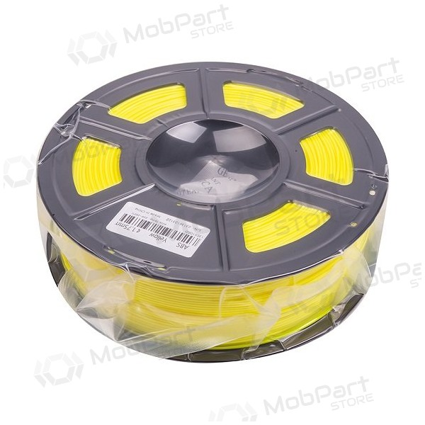 3D spausdinimo plastikas ABS, 1.75mm, 1kg, dzeltens