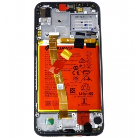 Huawei P20 Lite ekrāns (melns) (ar rāmīti un baterija) (service pack) (oriģināls)