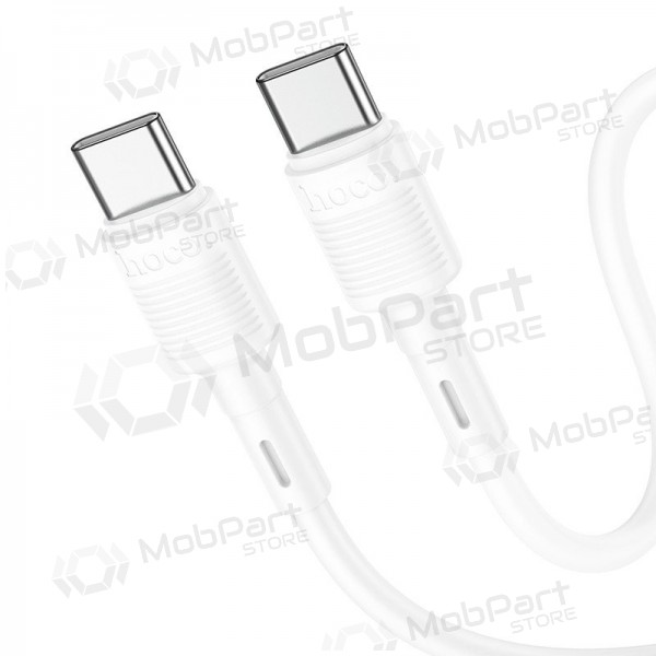 USB kabelis Hoco X83 60W Type-C to Type-C 1.0m balts
