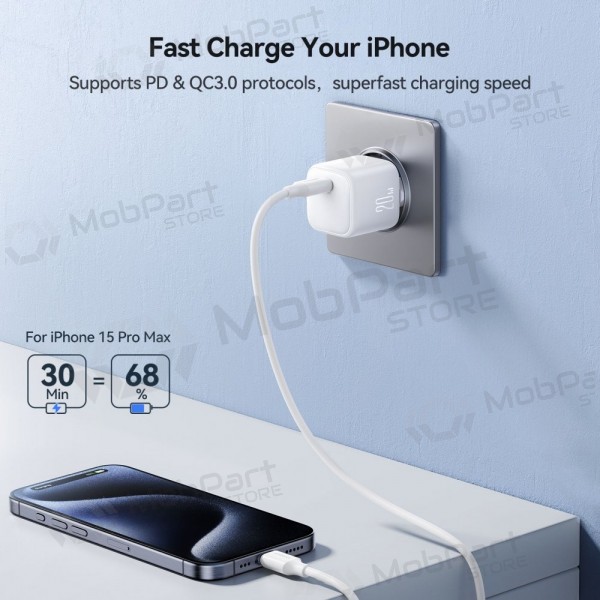 Lādētājs Joyroom JR-TCG08 USB-C GaN PD20W balts