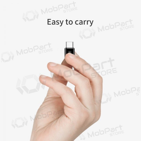 Adapteris Baseus MicroUSB to Type-C OTG melns CAMOTG-01