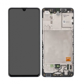 Samsung A415 Galaxy A41 2020 ekrāns (melns) (ar rāmīti) (service pack) (oriģināls)