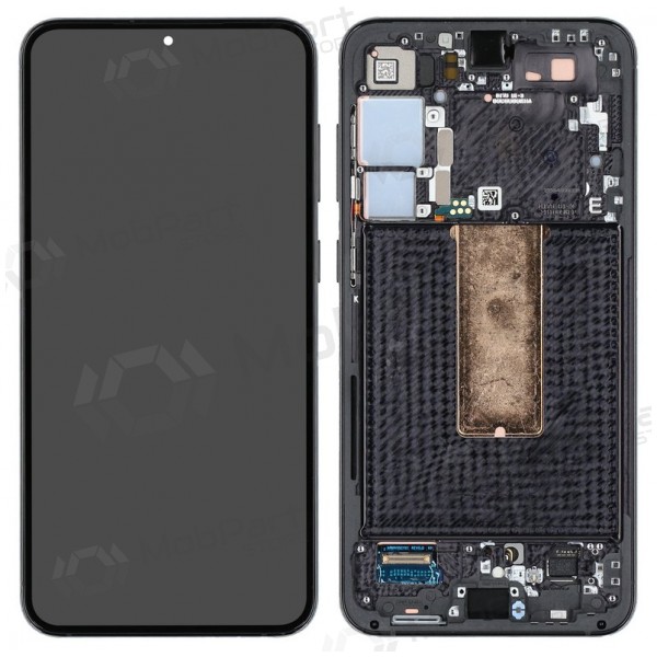 Ekranas Samsung S916 S23+ 5G su lietimui jautriu stikliuku un rėmeliu Phantom Black OLED (real size)
