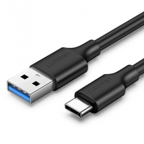 USB-C kabelis Ugreen US184 USB-A uz USB-C 1 m USB 3.2 Gen1 3 A melns