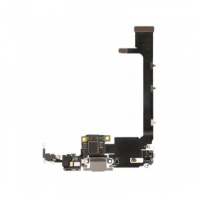 Apple iPhone 11 Pro Max uzlādes ligzda un mikrofona šleife (balta)