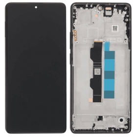 Xiaomi Redmi Note 13 Pro 4G, Poco M6 Pro 4G ekrāns (melns) (ar rāmīti) (OLED)