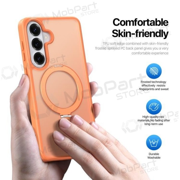 Samsung Galaxy S26+ maciņš - Dux Ducis Yind Magnetic Stand (oranžs)